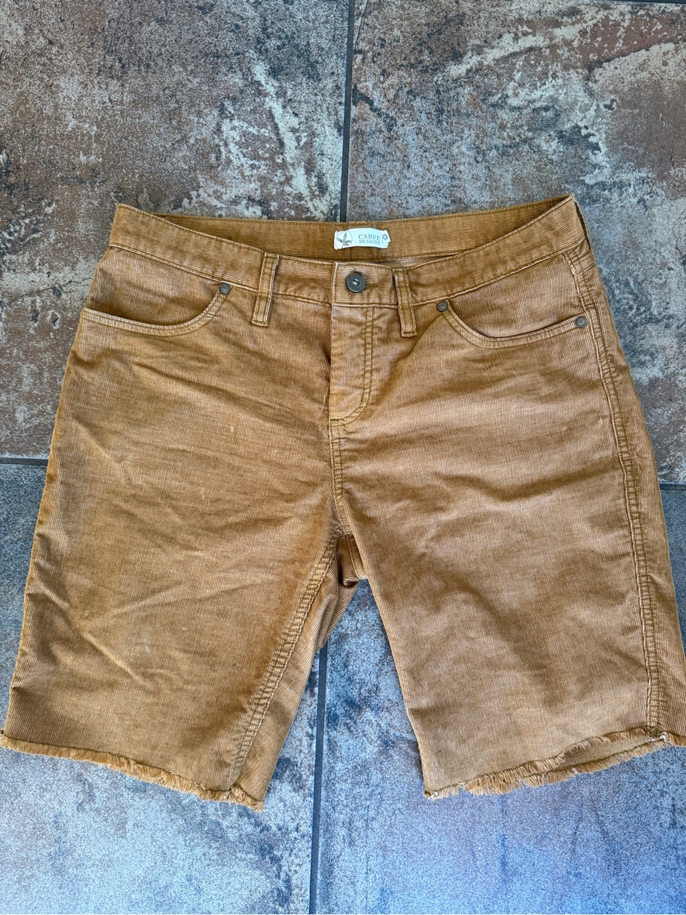 Carve Designs Rust-Toned Corduroy Shorts